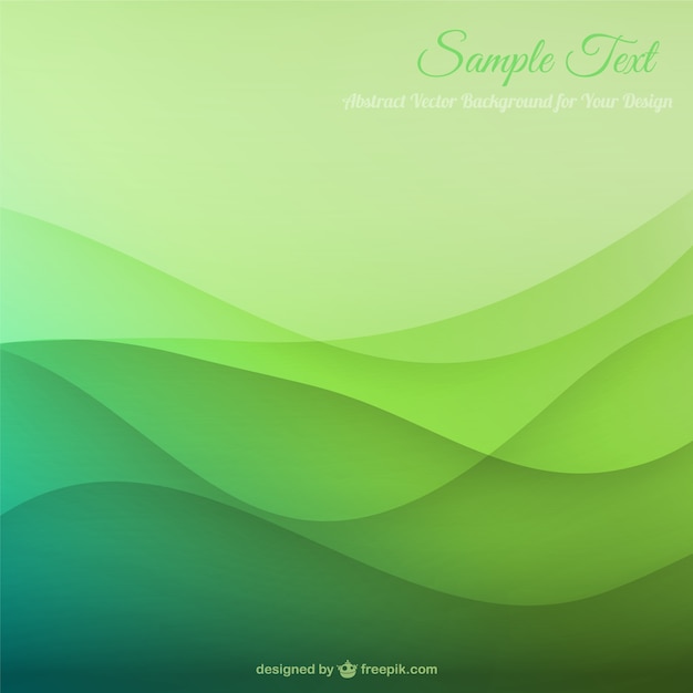 Free Vector green wavy background