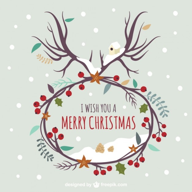 Free vector grey christmas card