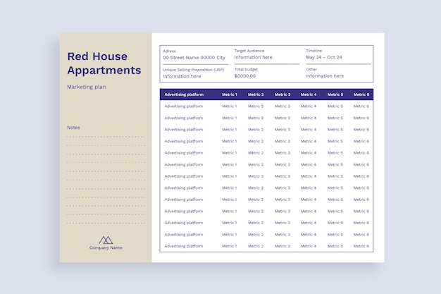 Grid duotone prime property real estate marketing schedule