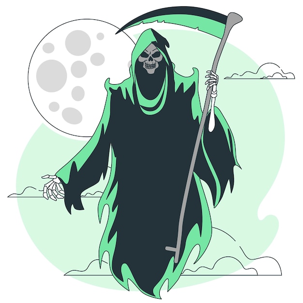 Free vector grim reaper concept illustration