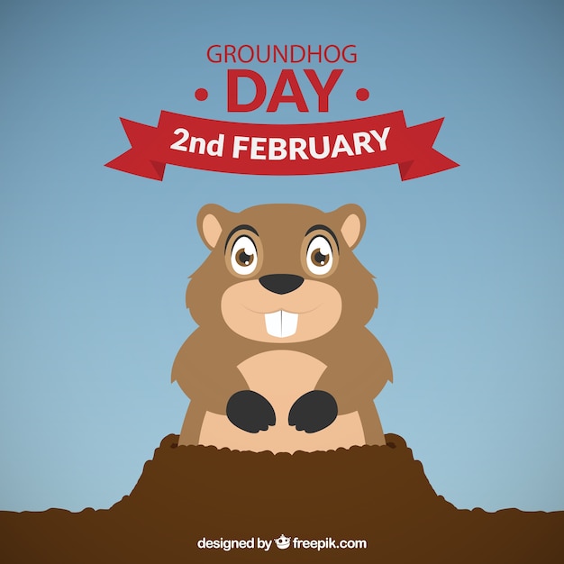 Free Vector groundhog day background