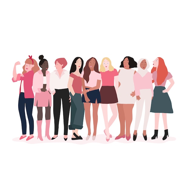 Free vector group of strong women vector