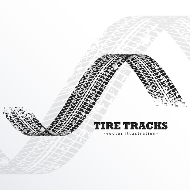 Free Vector grunge black tire tracks