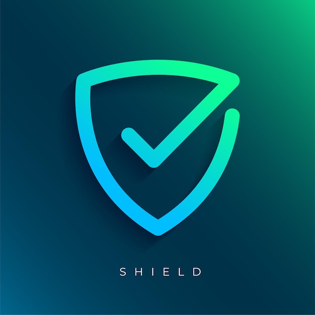 Free vector guard your online presence with our safety shield logo design