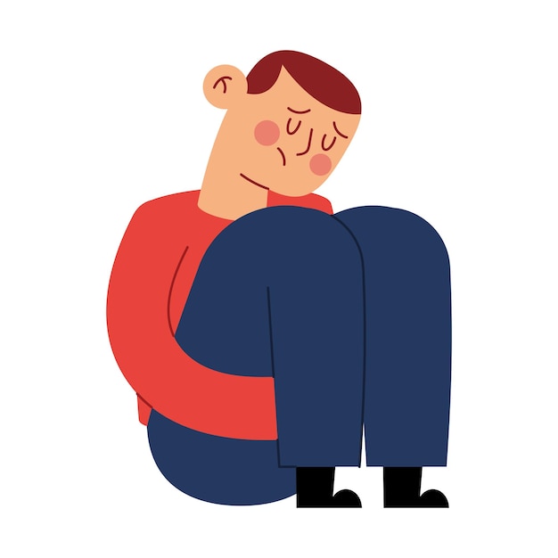 Free Vector guy with depression