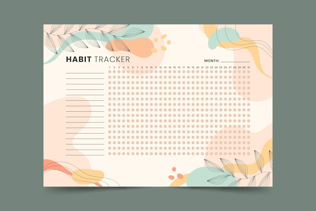 Habit tracker template