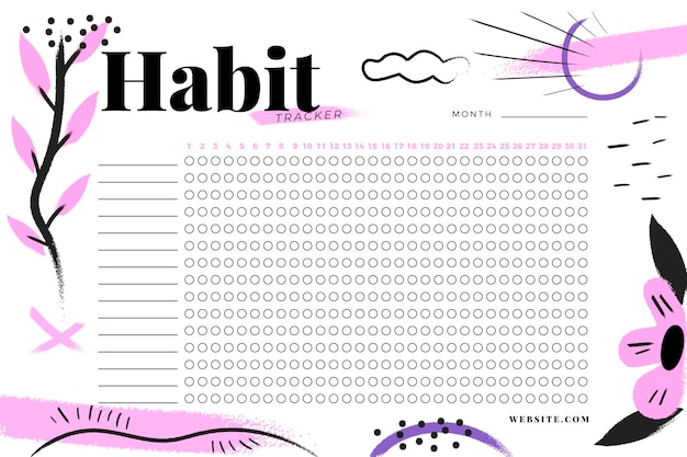 Habit tracker template