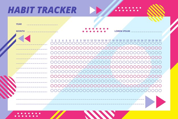 Habit tracker template