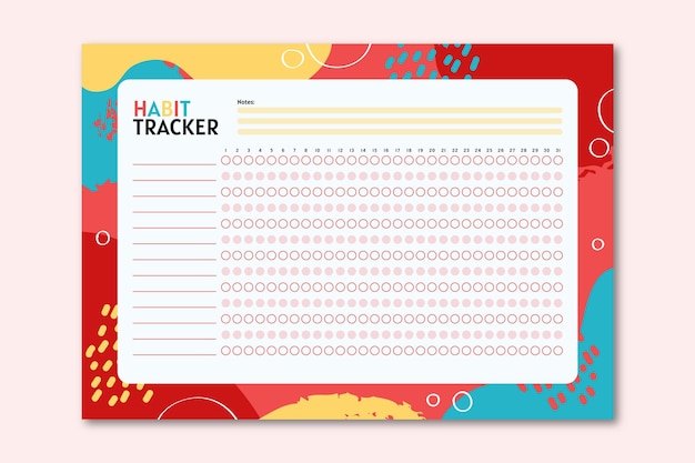 Habit tracker template