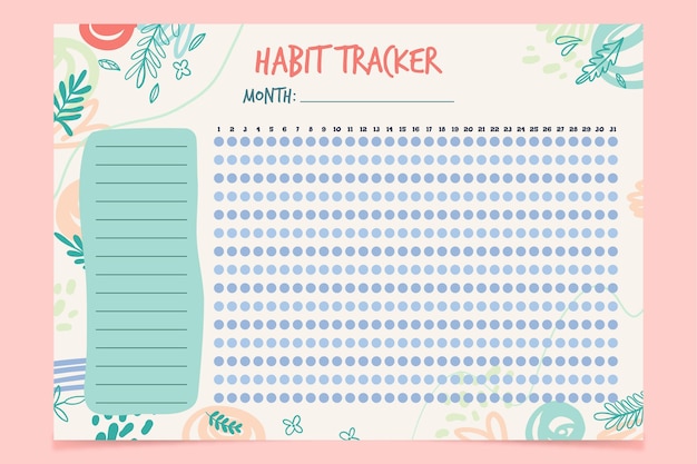 Habit tracker template