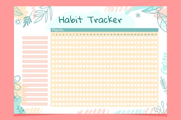 Habit tracker template