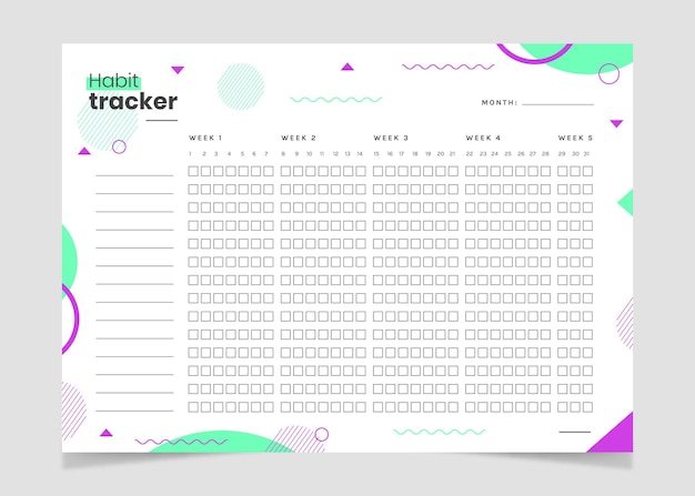 Habit tracker template