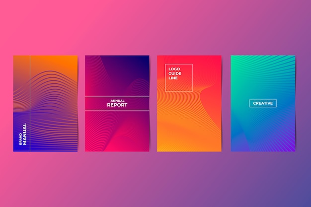 Halftone gradient cover collection