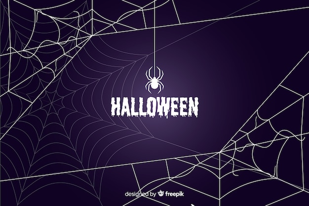 Free Vector halloween cobweb background