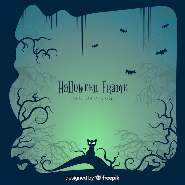 Free Vector halloween frame concept