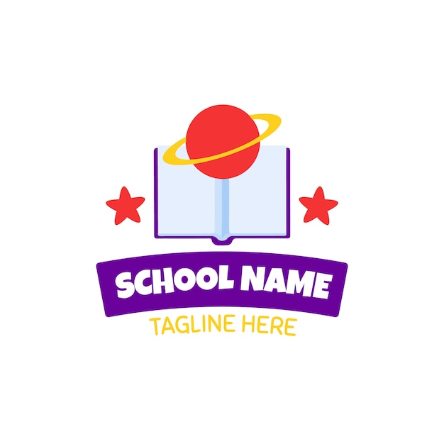 Free Vector hand draw elementary school logo design