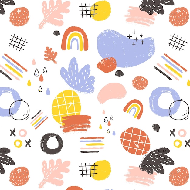 Free vector hand drawn abstract element pattern