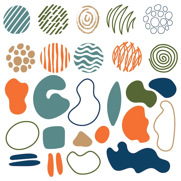 Free Vector hand drawn abstract shape collection