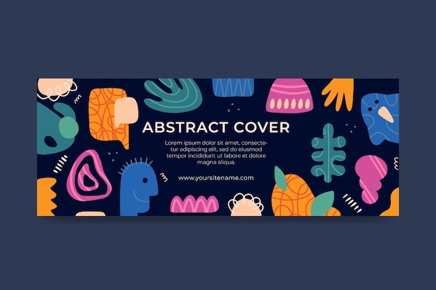 Free Vector hand drawn abstract shapes facebook cover