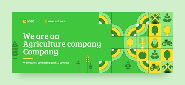 Free Vector hand drawn agriculture company facebook cover