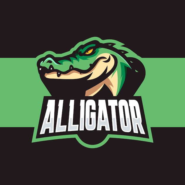 Free Vector hand drawn alligator logo design