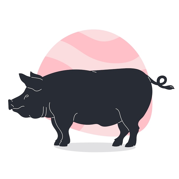 Free Vector hand drawn animal silhouette illustration