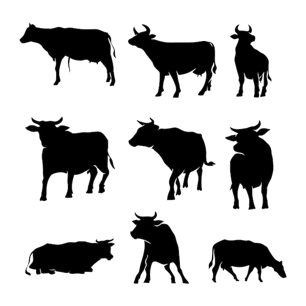 Free Vector hand drawn animal silhouette