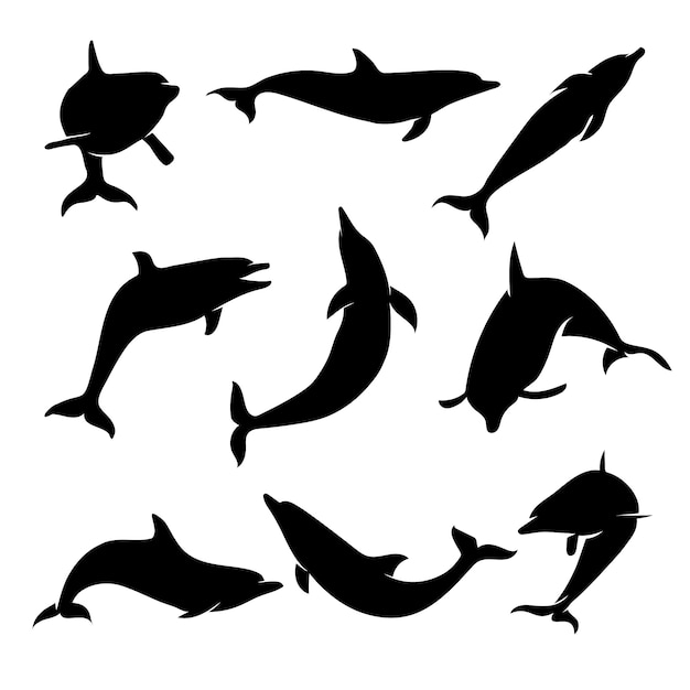 Free Vector hand drawn animal silhouette