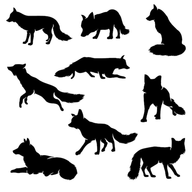 Free vector hand drawn animal silhouette