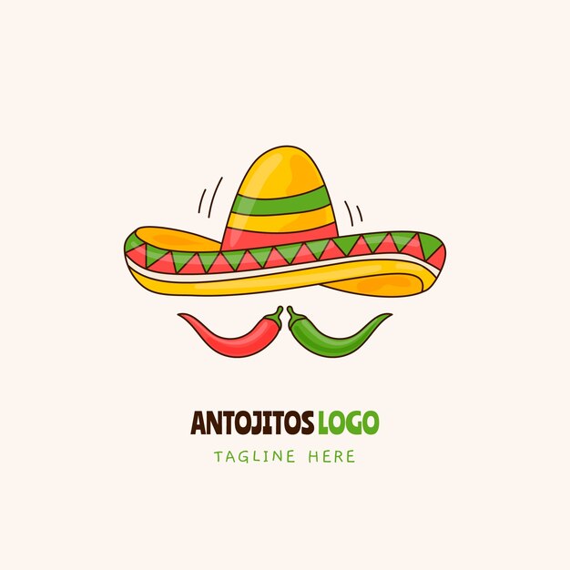 Hand drawn antojitos logo design