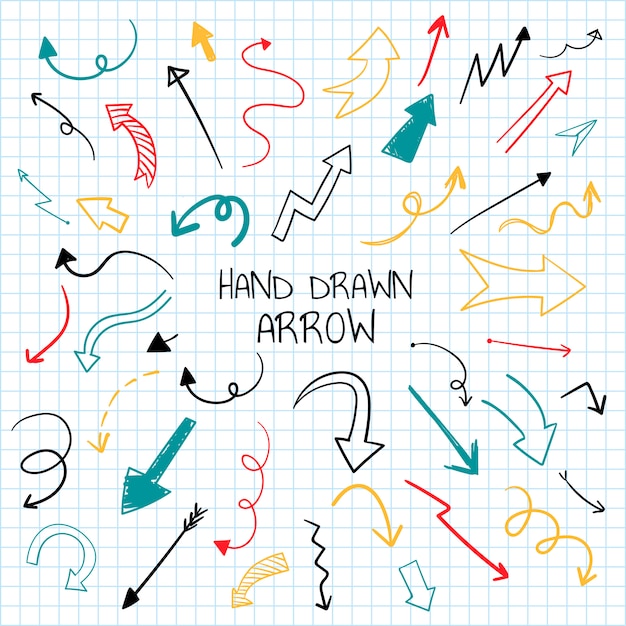 Hand drawn arrow illustration collection