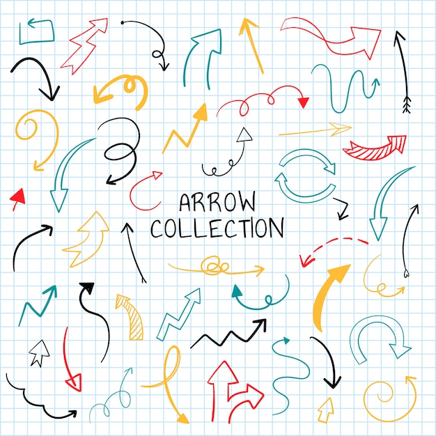 Free vector hand drawn arrow illustration collection