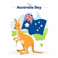 Free vector hand drawn australia day