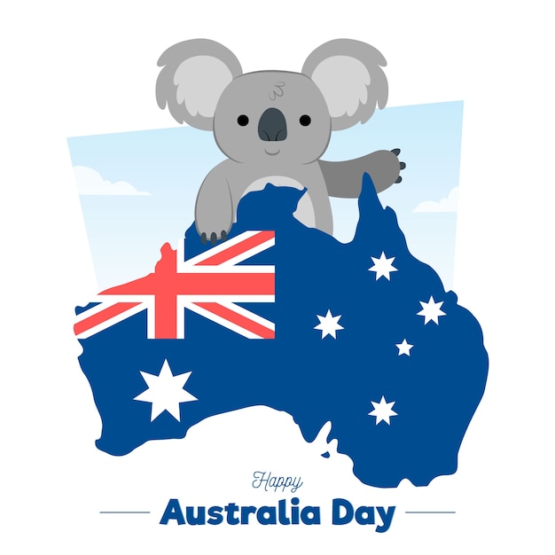 Free Vector hand drawn australia day