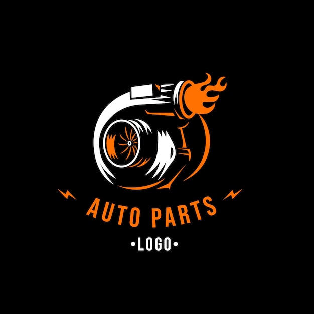 Free Vector hand drawn auto parts logo design