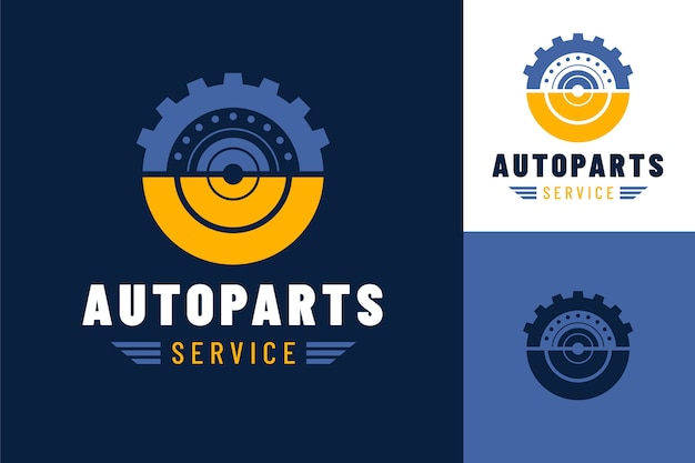 Free Vector hand drawn auto parts logo template