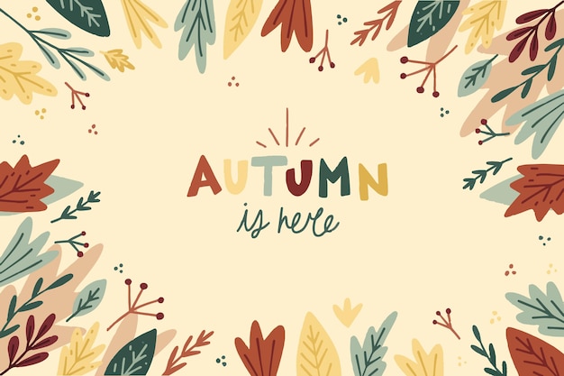 Free vector hand drawn autumn background