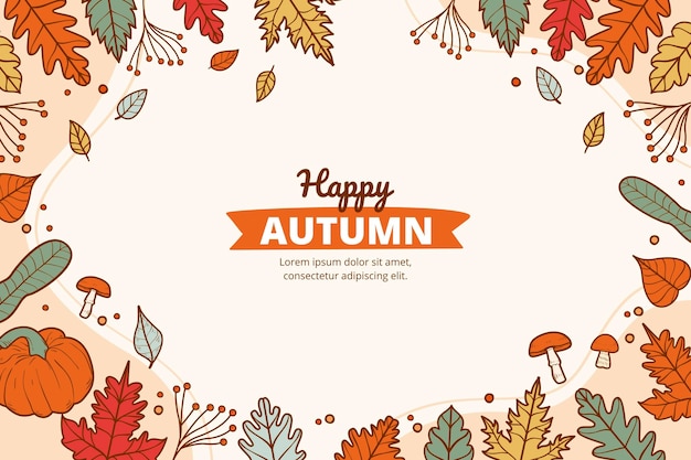 Free vector hand drawn autumn background