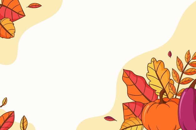 Hand drawn autumn celebration background