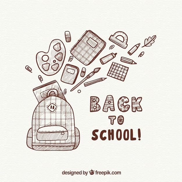 Free vector hand drawn back to school background