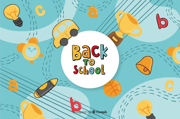 Free Vector hand drawn back to school background