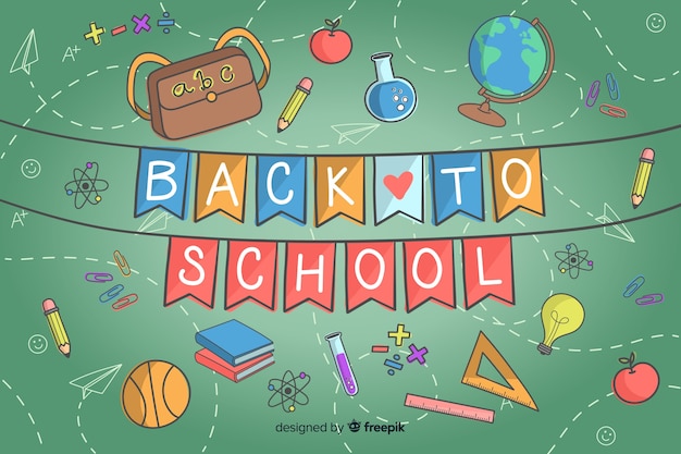 Free vector hand drawn back to school background