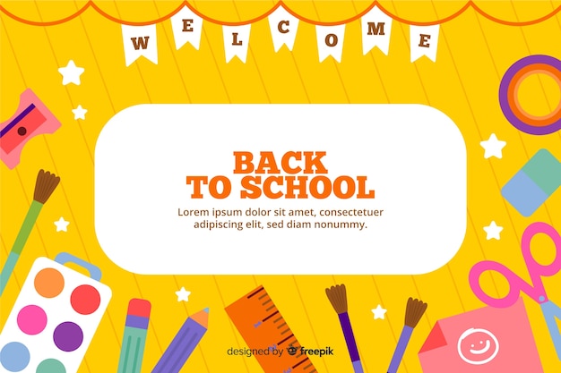 Free vector hand drawn back to school background