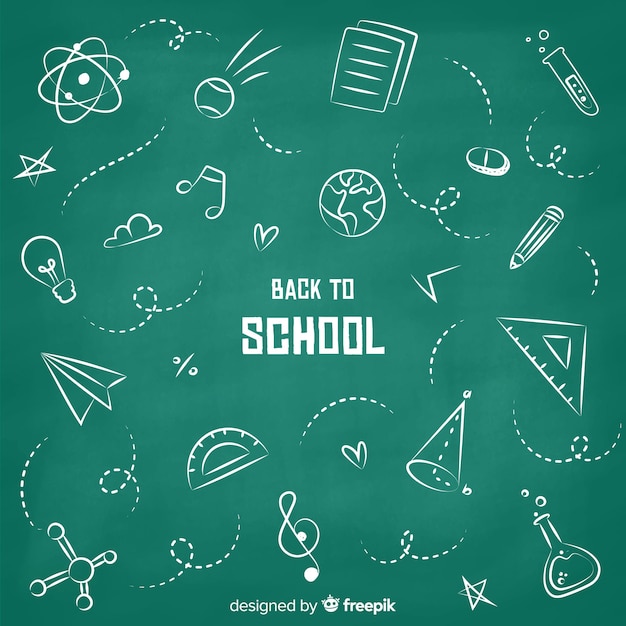 Free vector hand drawn back to school background