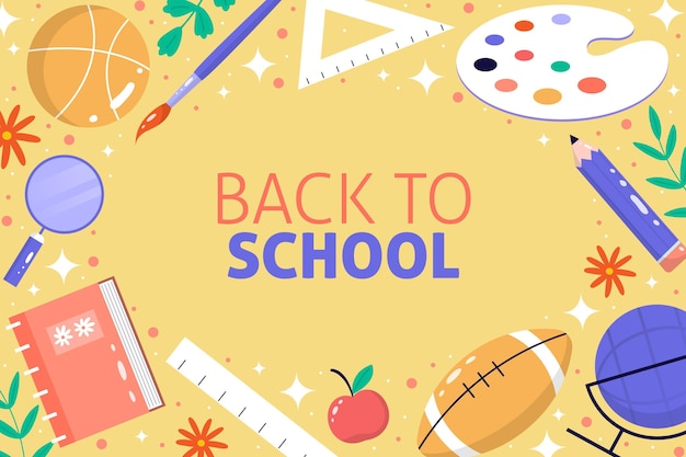 Free Vector hand drawn back to school background