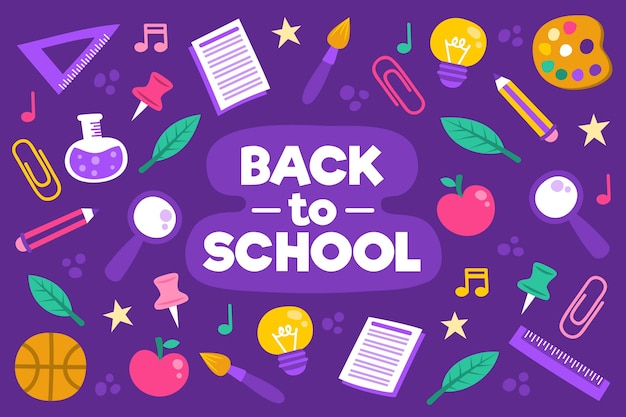 Hand drawn back to school background