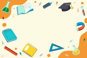 Free vector hand drawn back to school background