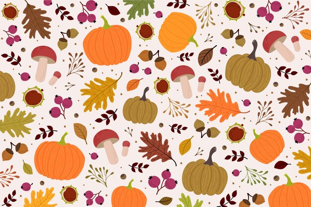 Hand drawn background for autumn celebration