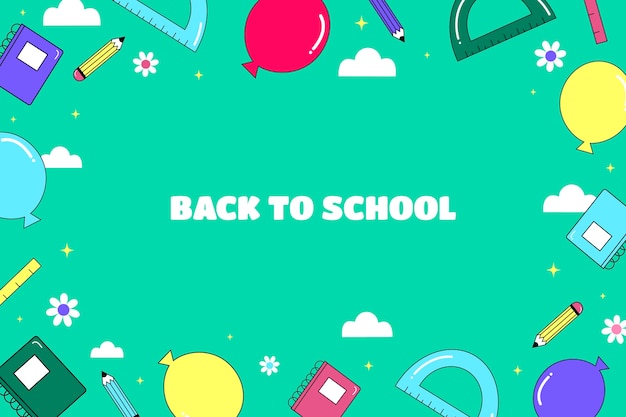 Free Vector hand drawn background for back to school season