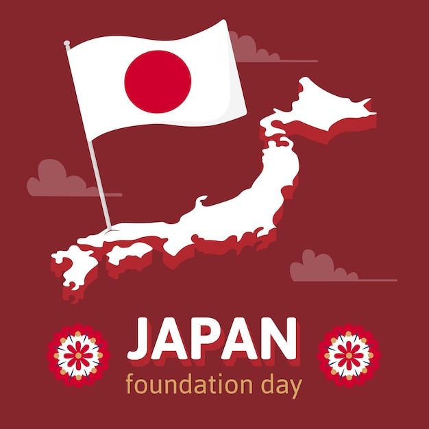 Free Vector hand drawn background foundation day (japan)